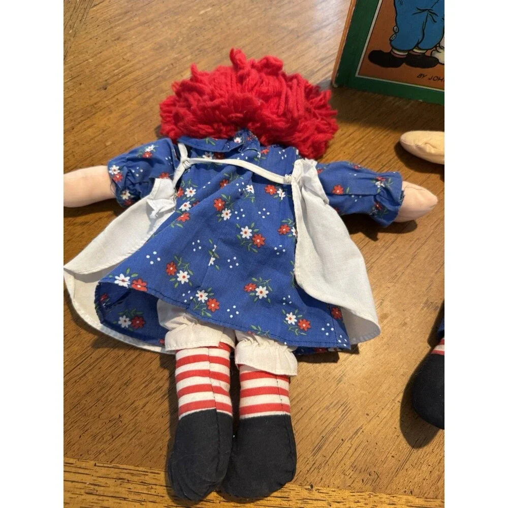 Playskool Vintage 1987 Raggedy Ann & Andy 12” Vintage And 1960 Book J GRUELLE - Picture 10 of 16